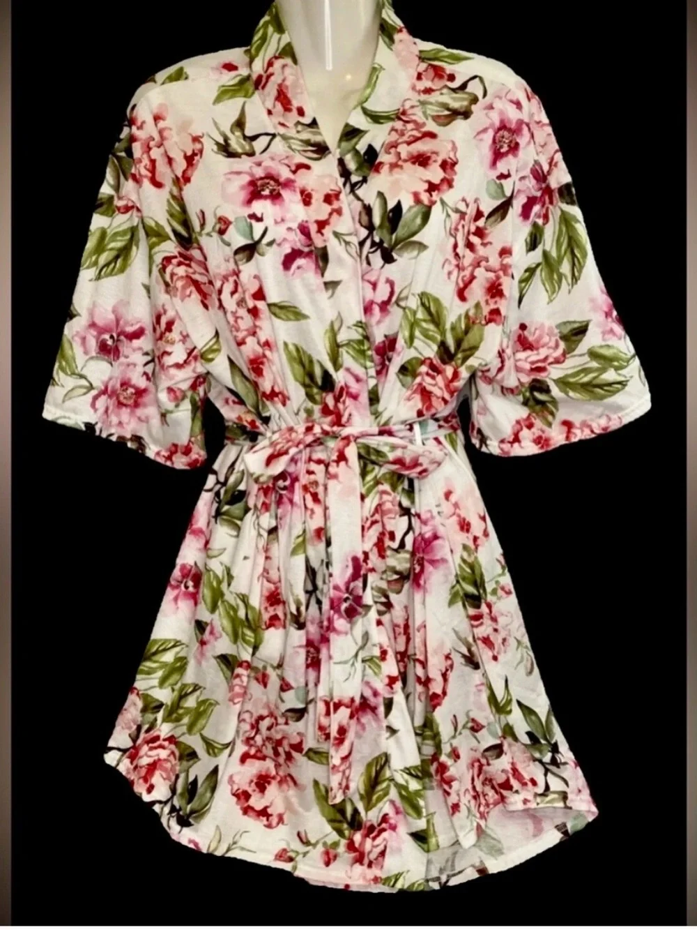 Show Me Your Mumu Pink Floral Kimono Robe O/S Coquette Regency Bridal
